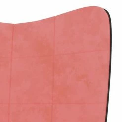 VidaXL Chaise de relaxation Rose Velours et PVC -Fauteuils Soldes image 5 327835