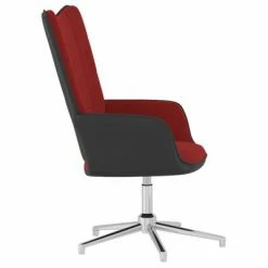 VidaXL Chaise de relaxation Rouge bordeaux Velours et PVC -Fauteuils Soldes image 5 327858