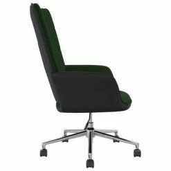 VidaXL Chaise de relaxation Vert foncé Velours et PVC -Fauteuils Soldes image 5 327899