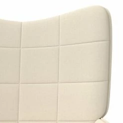 VidaXL Chaise de relaxation Crème Tissu -Fauteuils Soldes image 5 327921