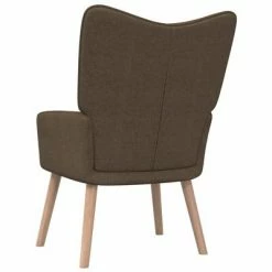 VidaXL Chaise de relaxation avec tabouret Marron Tissu -Fauteuils Soldes image 5 327933