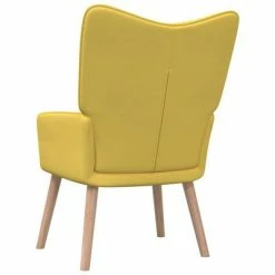VidaXL Chaise de relaxation avec tabouret Jaune moutarde Tissu 12 VidaXL Chaise de relaxation avec tabouret Jaune moutarde Tissu -Fauteuils Soldes image 5 327937