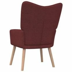 VidaXL Chaise de relaxation avec tabouret Rouge bordeaux Tissu -Fauteuils Soldes image 5 327938