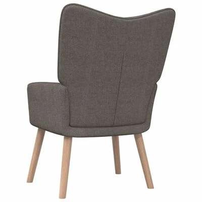 VidaXL Chaise de relaxation avec tabouret Taupe Tissu 7 VidaXL Chaise de relaxation avec tabouret Taupe Tissu â Image 5