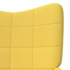 VidaXL Chaise de relaxation Jaune moutarde Tissu -Fauteuils Soldes image 5 327948