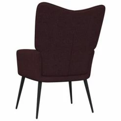VidaXL Chaise de relaxation avec tabouret Violet Tissu -Fauteuils Soldes image 5 327962