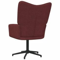 VidaXL Chaise de relaxation avec tabouret Rouge bordeaux Tissu -Fauteuils Soldes image 5 327982