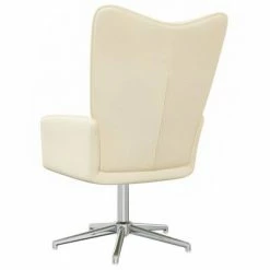 VidaXL Chaise de relaxation Crème Tissu -Fauteuils Soldes image 5 327987