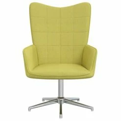 VidaXL Chaise de relaxation avec tabouret Vert Tissu 12 VidaXL Chaise de relaxation avec tabouret Vert Tissu -Fauteuils Soldes image 5 328001