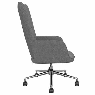 VidaXL Chaise de relaxation Gris foncé Tissu 7 VidaXL Chaise de relaxation Gris foncé Tissu – Image 5