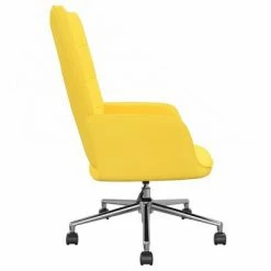 VidaXL Chaise de relaxation Jaune moutarde Tissu -Fauteuils Soldes image 5 328036