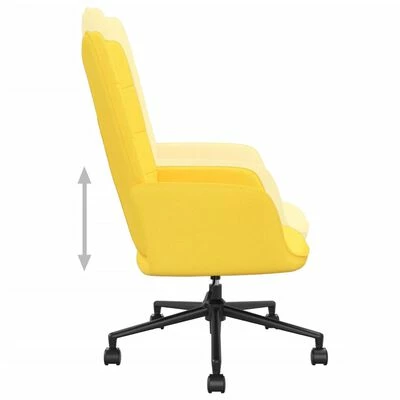 VidaXL Chaise de relaxation Jaune moutarde Tissu 7 VidaXL Chaise de relaxation Jaune moutarde Tissu – Image 5