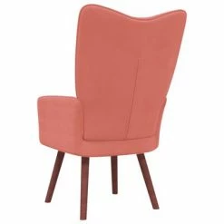 VidaXL Chaise de relaxation Rose Velours -Fauteuils Soldes image 5 328055