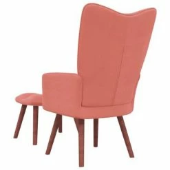 VidaXL Chaise de relaxation avec repose-pied Rose Velours -Fauteuils Soldes image 5 328066