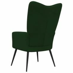 VidaXL Chaise de relaxation Vert foncé Velours -Fauteuils Soldes image 5 328075