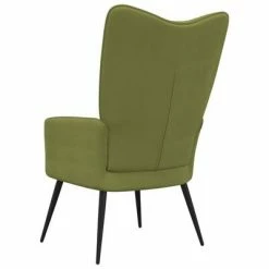 VidaXL Chaise de relaxation Vert clair Velours -Fauteuils Soldes image 5 328076