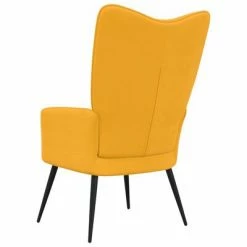 VidaXL Chaise de relaxation Jaune moutarde Velours -Fauteuils Soldes image 5 328080