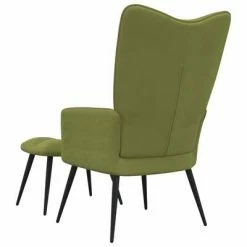 VidaXL Chaise de relaxation avec repose-pied Vert clair Velours 12 VidaXL Chaise de relaxation avec repose-pied Vert clair Velours -Fauteuils Soldes image 5 328087