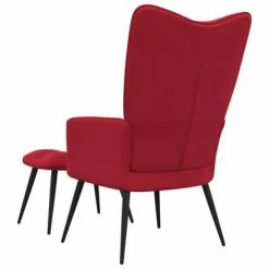 VidaXL Chaise de relaxation avec repose-pied Rouge bordeaux Velours -Fauteuils Soldes image 5 328089