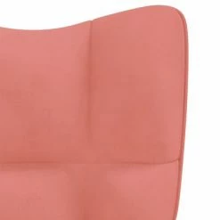 VidaXL Chaise de relaxation Rose Velours -Fauteuils Soldes image 5 328099