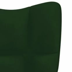 VidaXL Chaise de relaxation Vert foncé Velours 12 VidaXL Chaise de relaxation Vert foncé Velours -Fauteuils Soldes image 5 328119