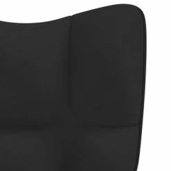 VidaXL Chaise de relaxation Noir Velours -Fauteuils Soldes image 5 328123