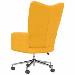 VidaXL Chaise de relaxation Jaune moutarde Velours -Fauteuils Soldes image 5 328168