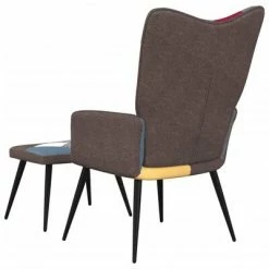VidaXL Chaise de relaxation avec repose-pied Patchwork Tissu 12 VidaXL Chaise de relaxation avec repose-pied Patchwork Tissu -Fauteuils Soldes image 5 328186