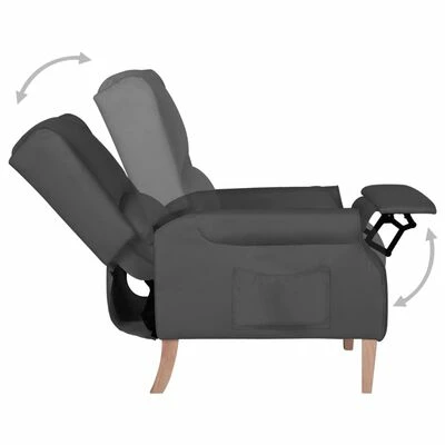 VidaXL Fauteuil inclinable Gris foncé Tissu 7 VidaXL Fauteuil inclinable Gris foncé Tissu – Image 5