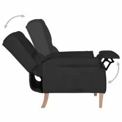 VidaXL Fauteuil inclinable Noir Tissu 12 VidaXL Fauteuil inclinable Noir Tissu -Fauteuils Soldes image 5 329260