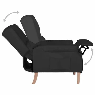 VidaXL Fauteuil inclinable Noir Tissu 7 VidaXL Fauteuil inclinable Noir Tissu – Image 5