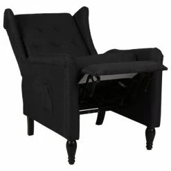 VidaXL Fauteuil inclinable Noir Tissu -Fauteuils Soldes image 5 329322