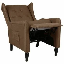 VidaXL Fauteuil inclinable Marron Tissu -Fauteuils Soldes image 5 329324