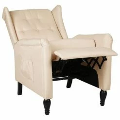 VidaXL Fauteuil inclinable Crème Tissu -Fauteuils Soldes image 5 329329
