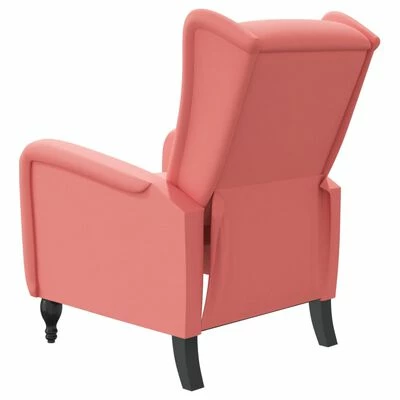 VidaXL Fauteuil inclinable Rose Velours 7 VidaXL Fauteuil inclinable Rose Velours – Image 5