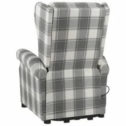 VidaXL Fauteuil inclinable Blanc et gris Tissu 12 VidaXL Fauteuil inclinable Blanc et gris Tissu -Fauteuils Soldes image 5 329473