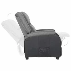 VidaXL Fauteuil inclinable TV Gris clair Similicuir et tissu 12 VidaXL Fauteuil inclinable TV Gris clair Similicuir et tissu -Fauteuils Soldes image 5 329487