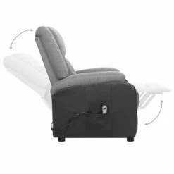 VidaXL Fauteuil inclinable Gris clair Tissu -Fauteuils Soldes image 5 329505