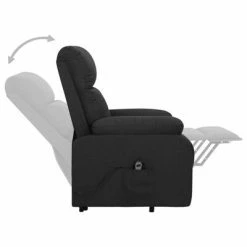 VidaXL Fauteuil inclinable Noir Tissu -Fauteuils Soldes image 5 329587