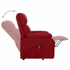 VidaXL Fauteuil inclinable Rouge bordeaux Tissu -Fauteuils Soldes image 5 329588