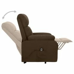VidaXL Fauteuil inclinable Marron foncé Tissu -Fauteuils Soldes image 5 329590