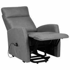 VidaXL Fauteuil inclinable Gris clair Tissu -Fauteuils Soldes image 5 329605