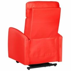 VidaXL Fauteuil inclinable Rouge Similicuir -Fauteuils Soldes image 5 329630
