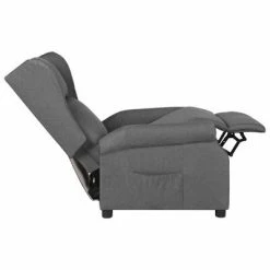 VidaXL Fauteuil inclinable Gris clair Tissu -Fauteuils Soldes image 5 329639