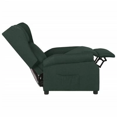 VidaXL Fauteuil inclinable Vert foncé Tissu 7 VidaXL Fauteuil inclinable Vert foncé Tissu – Image 5