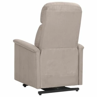 VidaXL Fauteuil inclinable Taupe Similicuir daim 7 VidaXL Fauteuil inclinable Taupe Similicuir daim – Image 5