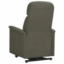 VidaXL Fauteuil inclinable Gris foncé Similicuir daim -Fauteuils Soldes image 5 329662