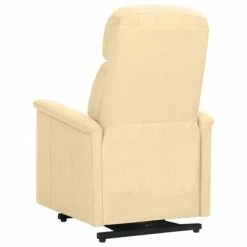 VidaXL Fauteuil inclinable Crème Similicuir daim -Fauteuils Soldes image 5 329664