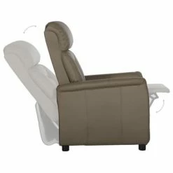 VidaXL Fauteuil inclinable Gris Similicuir -Fauteuils Soldes image 5 329674