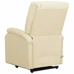 VidaXL Fauteuil inclinable Crème Similicuir -Fauteuils Soldes image 5 329686